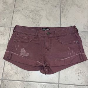 Rust colored destroyed shorts